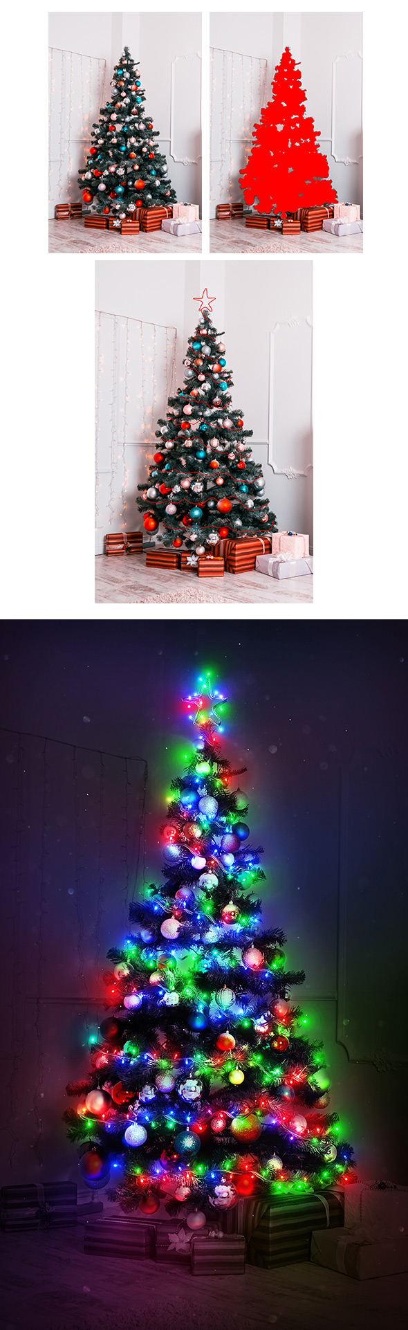 Christmas Lights Photoshop Act