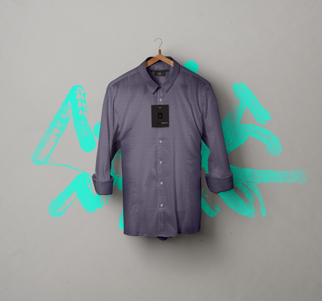 男士衬衫贴图PSD模板Psd Dress Shirt Moc