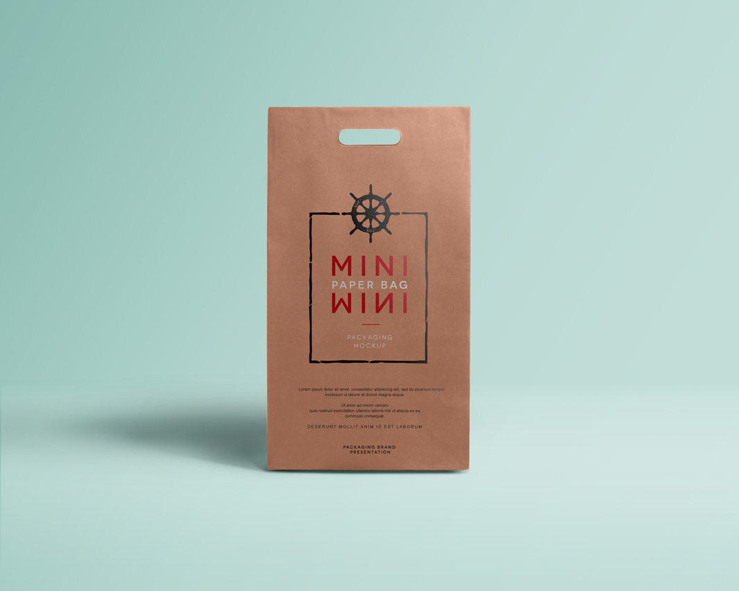 迷你纸袋模型PSD模板Mini Psd Paper Bag