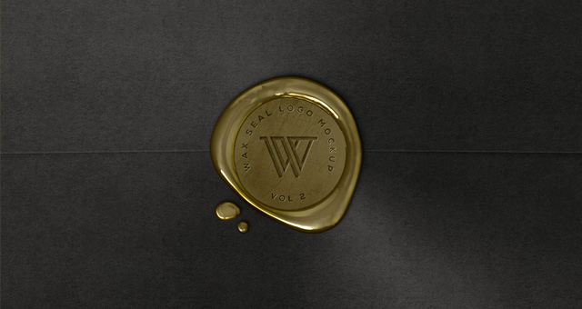 蜡封徽标logo贴图PSD模板Wax Seal Logo M