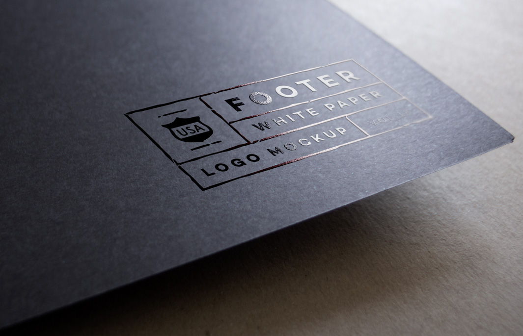 纸质印章效果标志logo贴图PSD模板Paper Logo