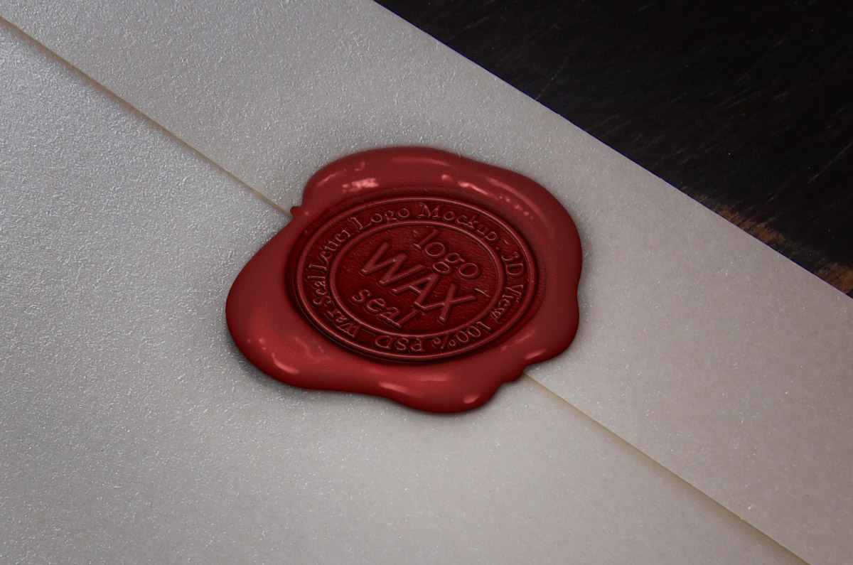 蜡封徽标模型PSD模板Wax Seal Logo Mock-