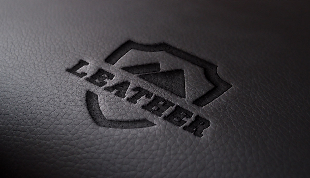 皮革徽标贴图PSD模板Leather Logo Mock-U