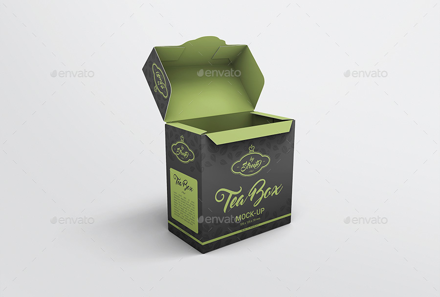 茶叶包装设计PSD模板Tea Box Mock-Up