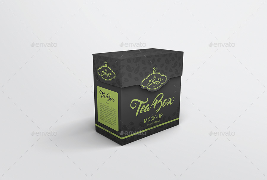 茶叶包装设计PSD模板Tea Box Mock-Up