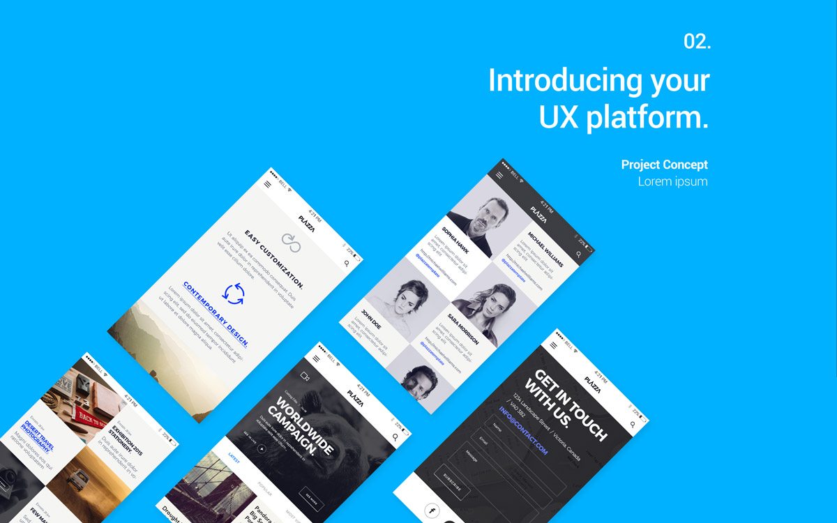 UI项目网页展示PSD模板UI Design Psd Pro