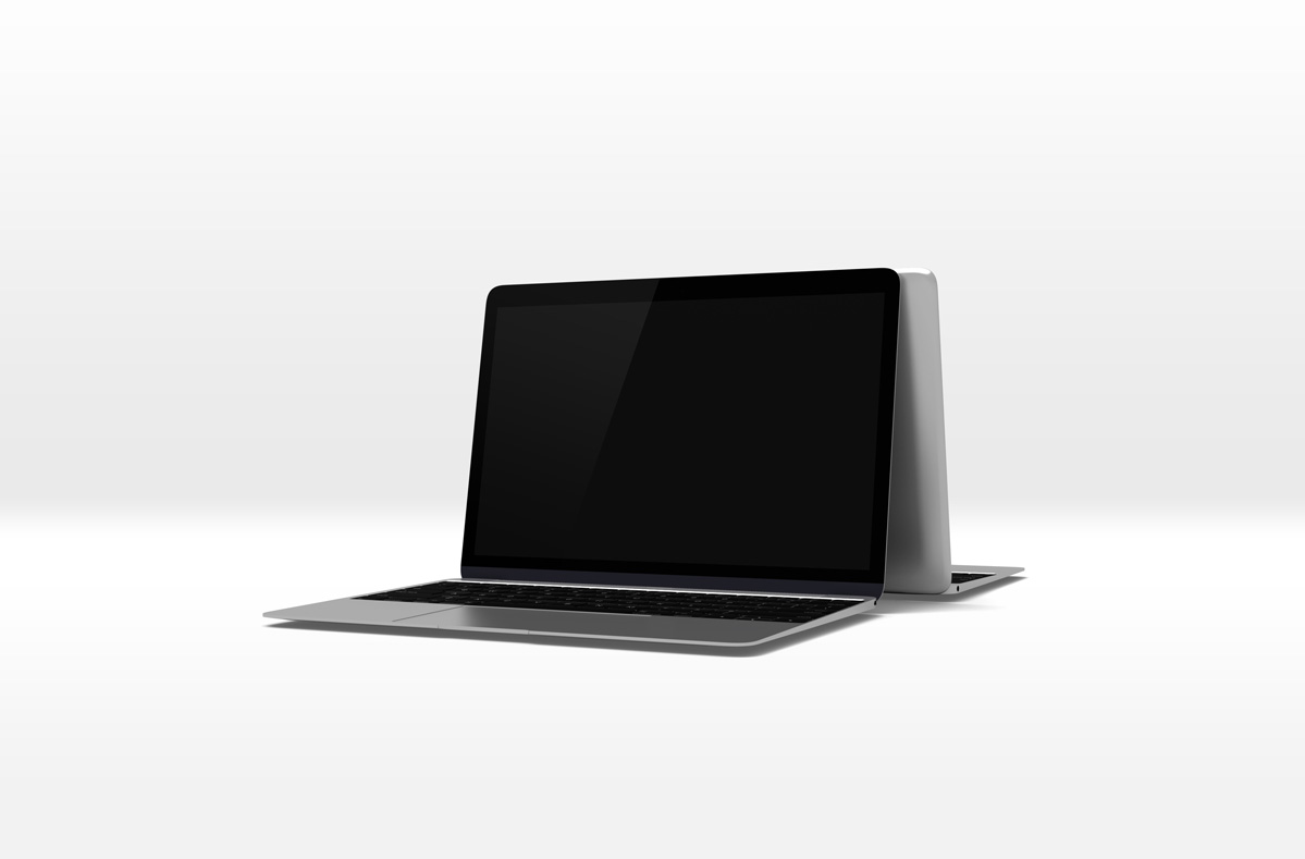 不同角度笔记本电脑模型10 Realistic MacBoo