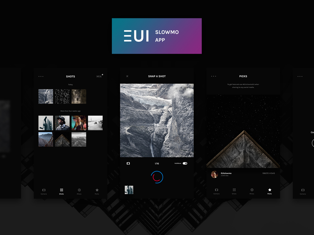 EUI Slowmo App UI 每日UI源文件分享 Da