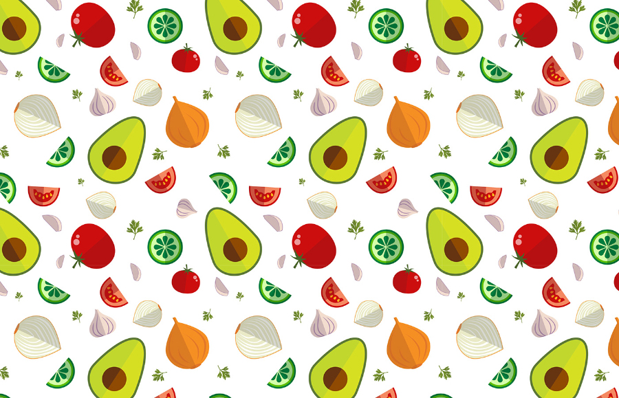 卡通图案设计素材Guacamole Pattern Icon