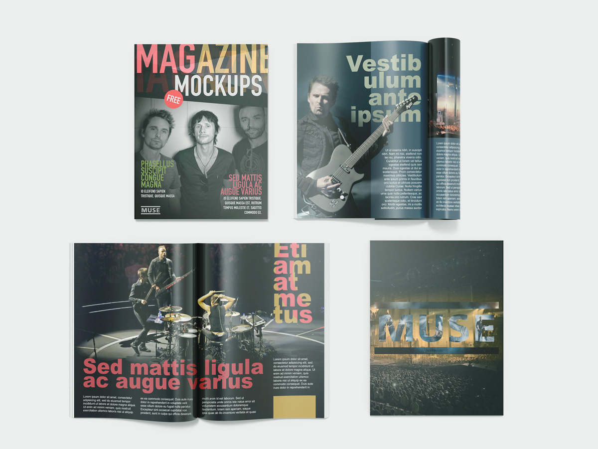 书籍杂志模型PSD模板Magazine Mockups Vo