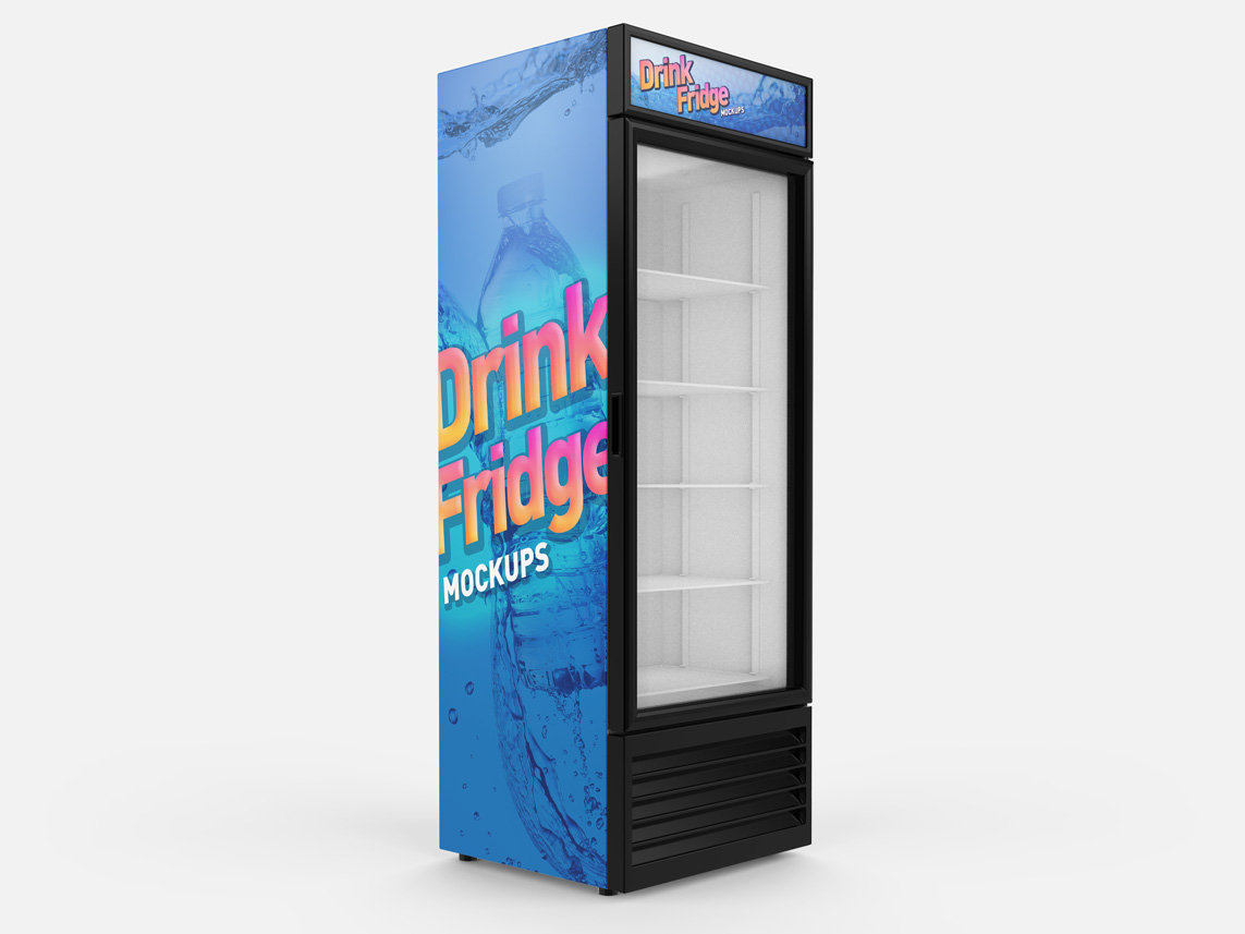 Drink Fridge Refrigerator Mock
