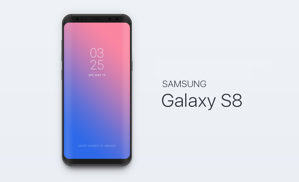 三星Galaxy S8模型PSD模板Samsung Gala