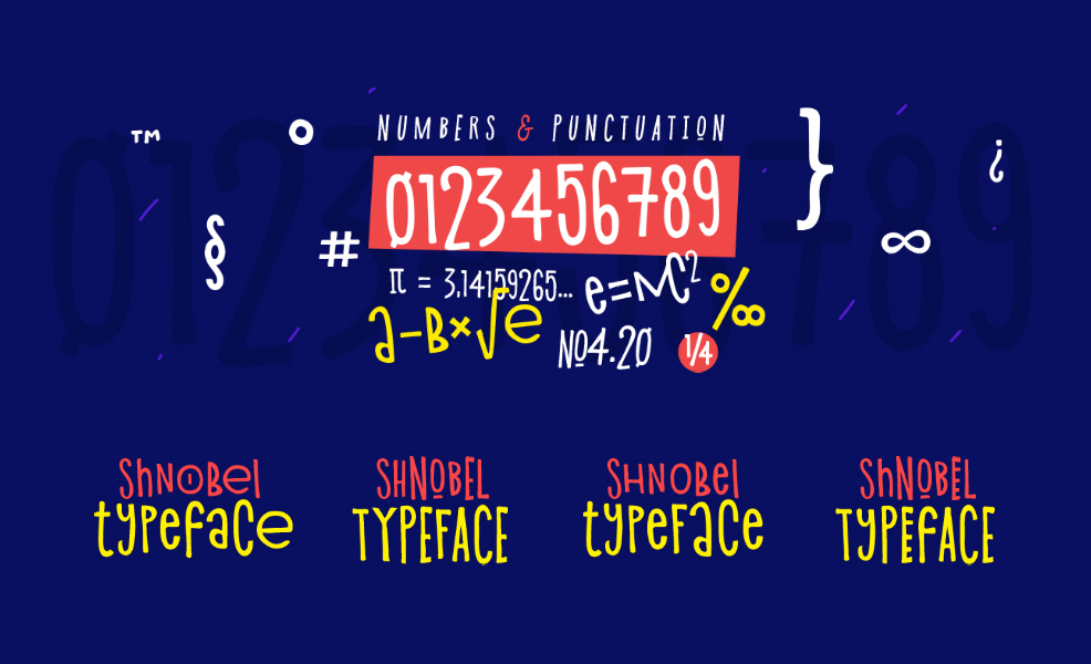可爱卡通设计英文字体Shnobel Display Free