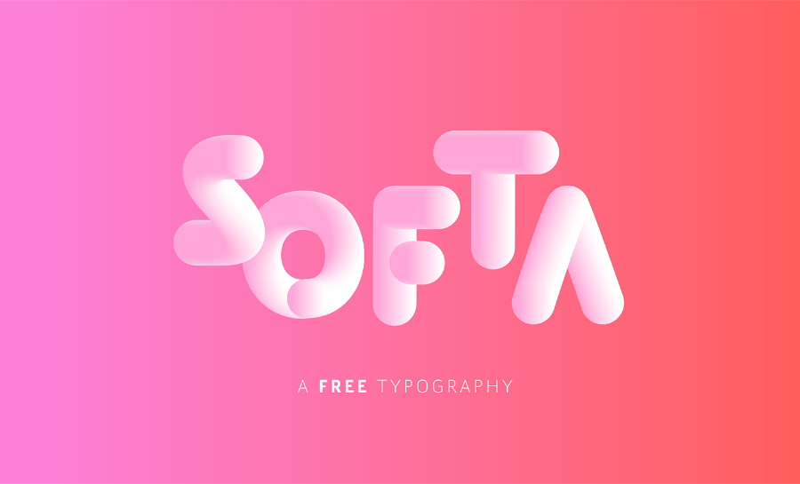 创意特效字体文字模板Softa Vector Typefac