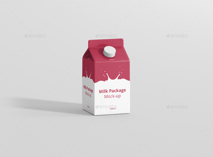 牛奶盒包装PSD模板Juice / Milk Mockup