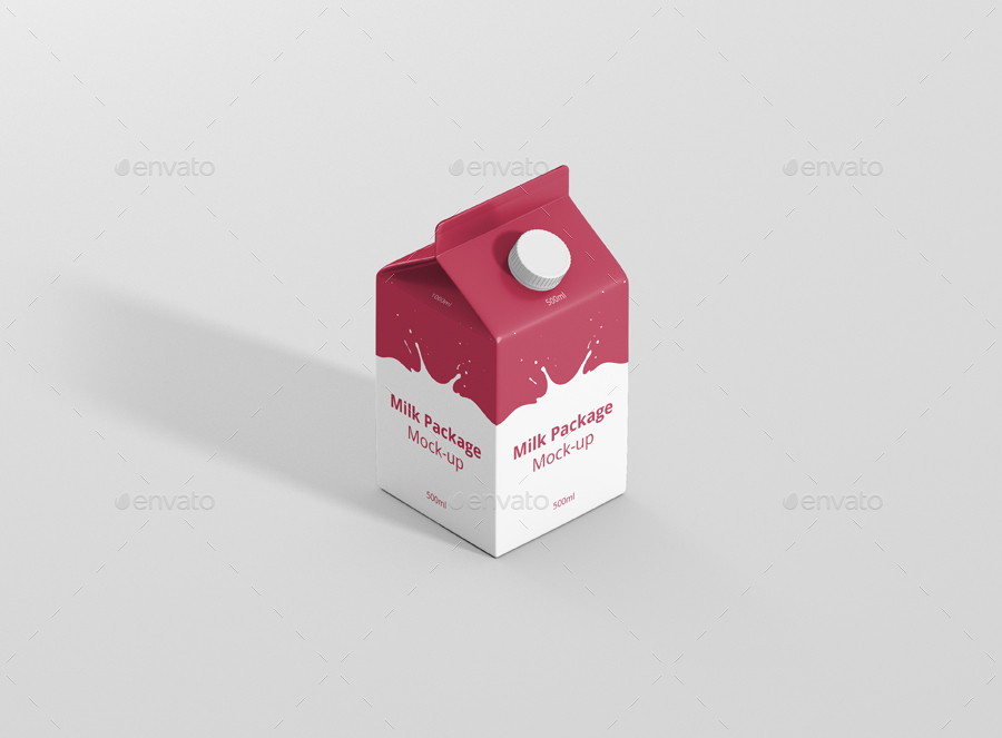 牛奶盒包装PSD模板Juice / Milk Mockup