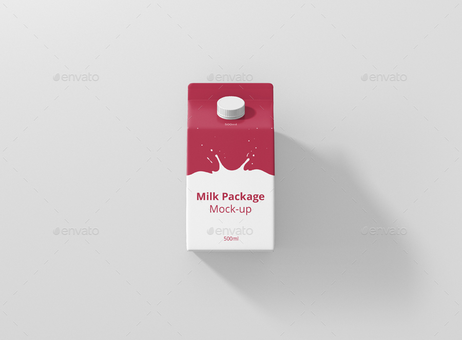 牛奶盒包装PSD模板Juice / Milk Mockup