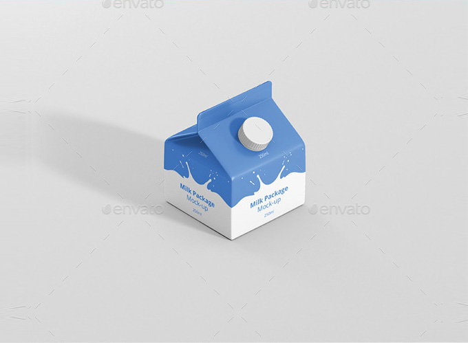 牛奶盒包装PSD模板Juice / Milk Mockup