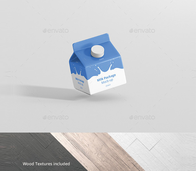 牛奶盒包装PSD模板Juice / Milk Mockup