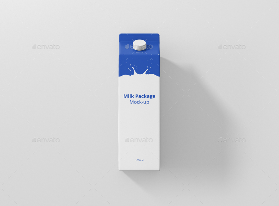牛奶盒包装PSD模板Juice Milk Mockup -