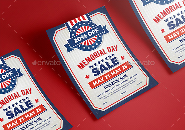 Memorial Day Sale Flyer Poster