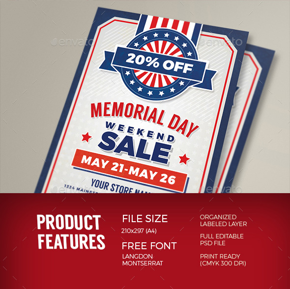 Memorial Day Sale Flyer Poster