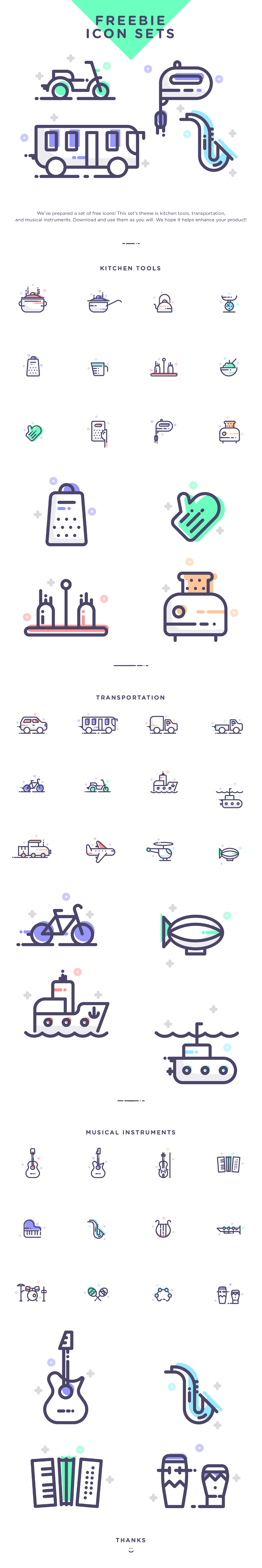 Free Assorted Vector Icon Pack