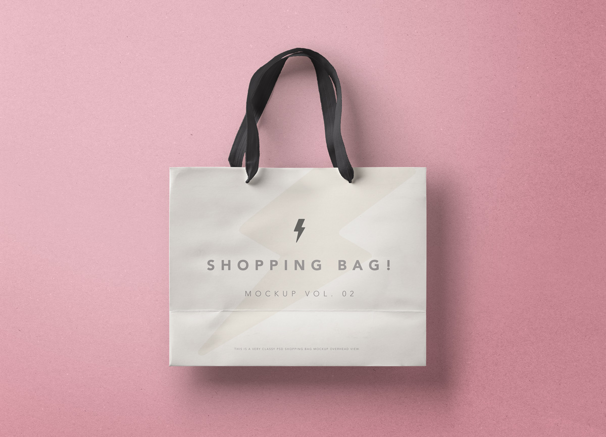 购物袋贴图样机PSD模板Shopping Bag Psd M