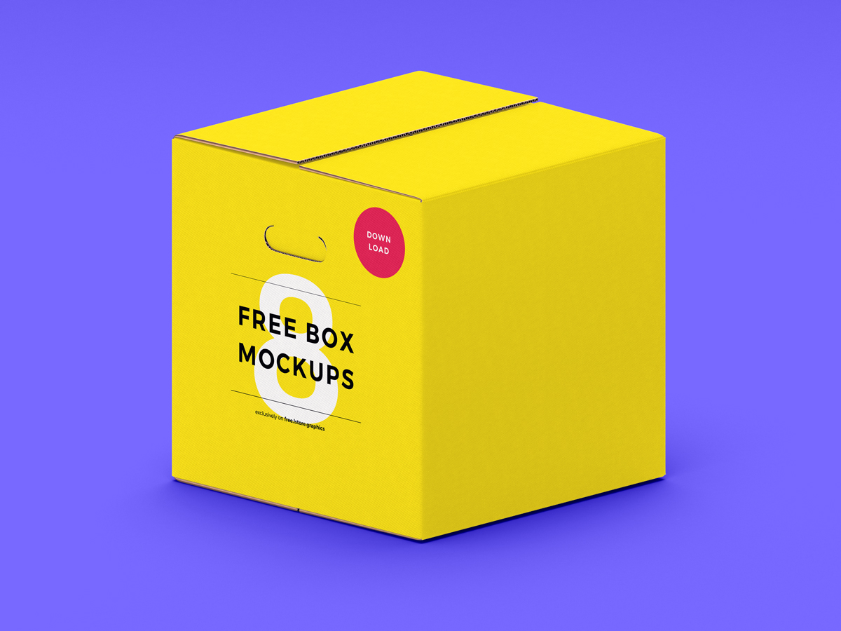 纸盒包装设计贴图样机PSD模板Box Mockups #04