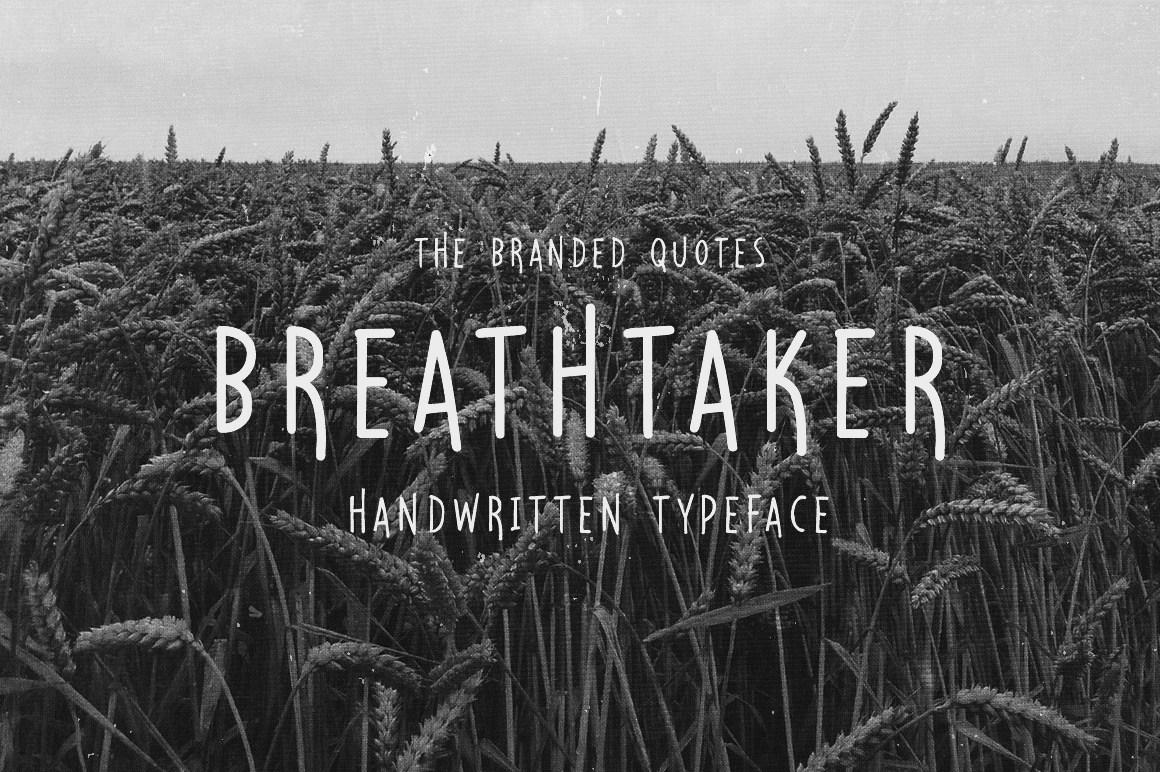 简单单线英文字体Breathtaker Typeface