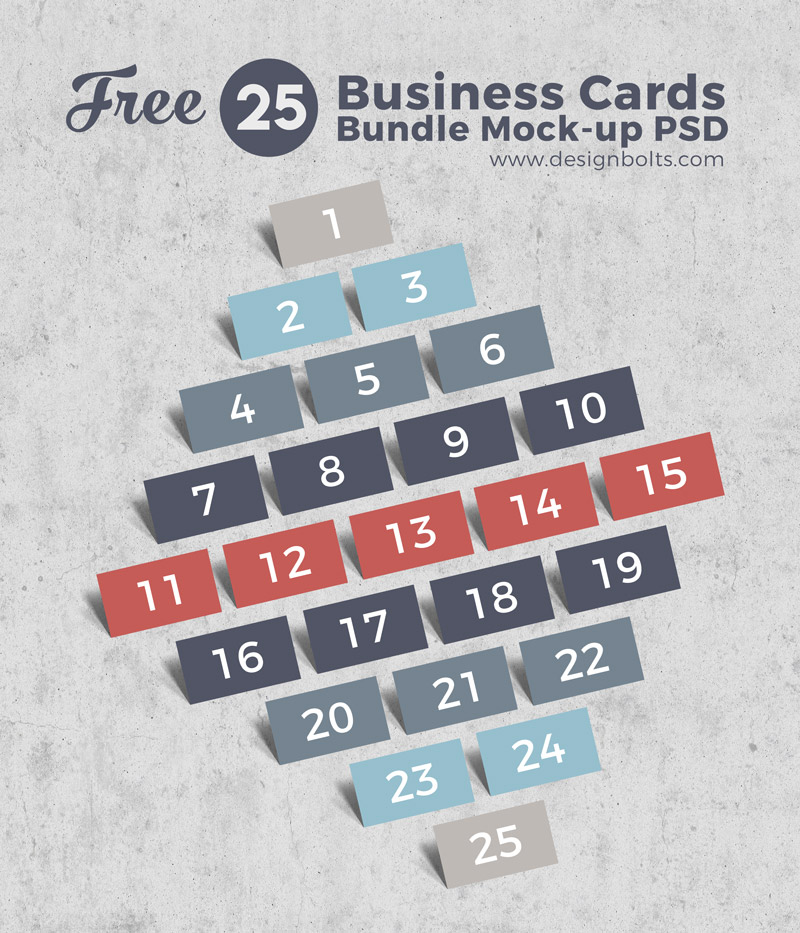 25款卡片贴图样机PSD模板25 Free Business