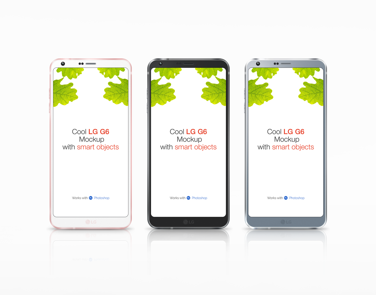 智能手机模型PSD模板LG G6 Smartphone Mo
