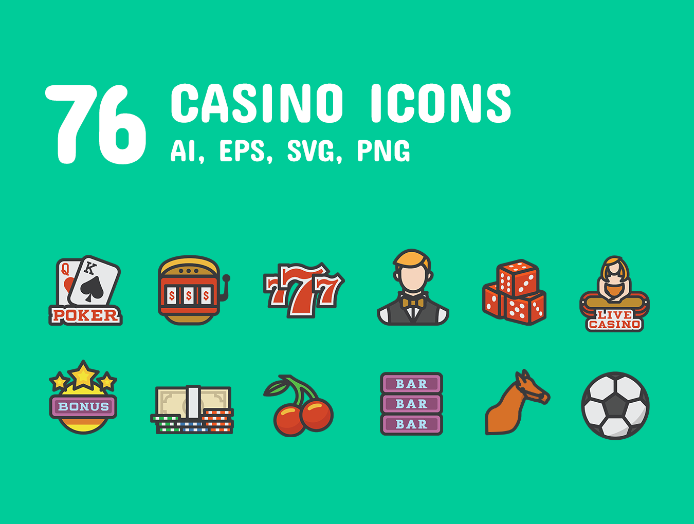 76 Casino Icons