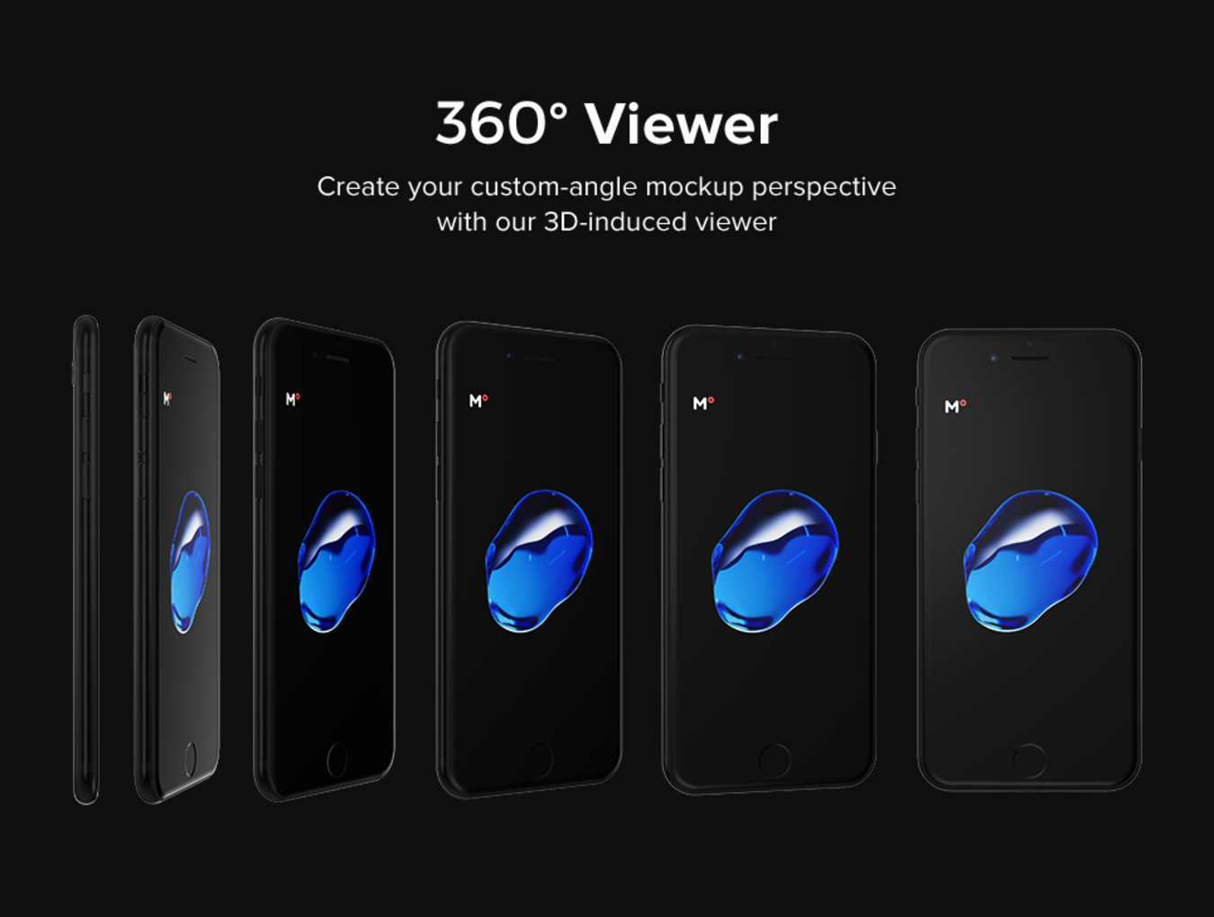 黑色iPhone7贴图样机实体模型340 iPhone 7