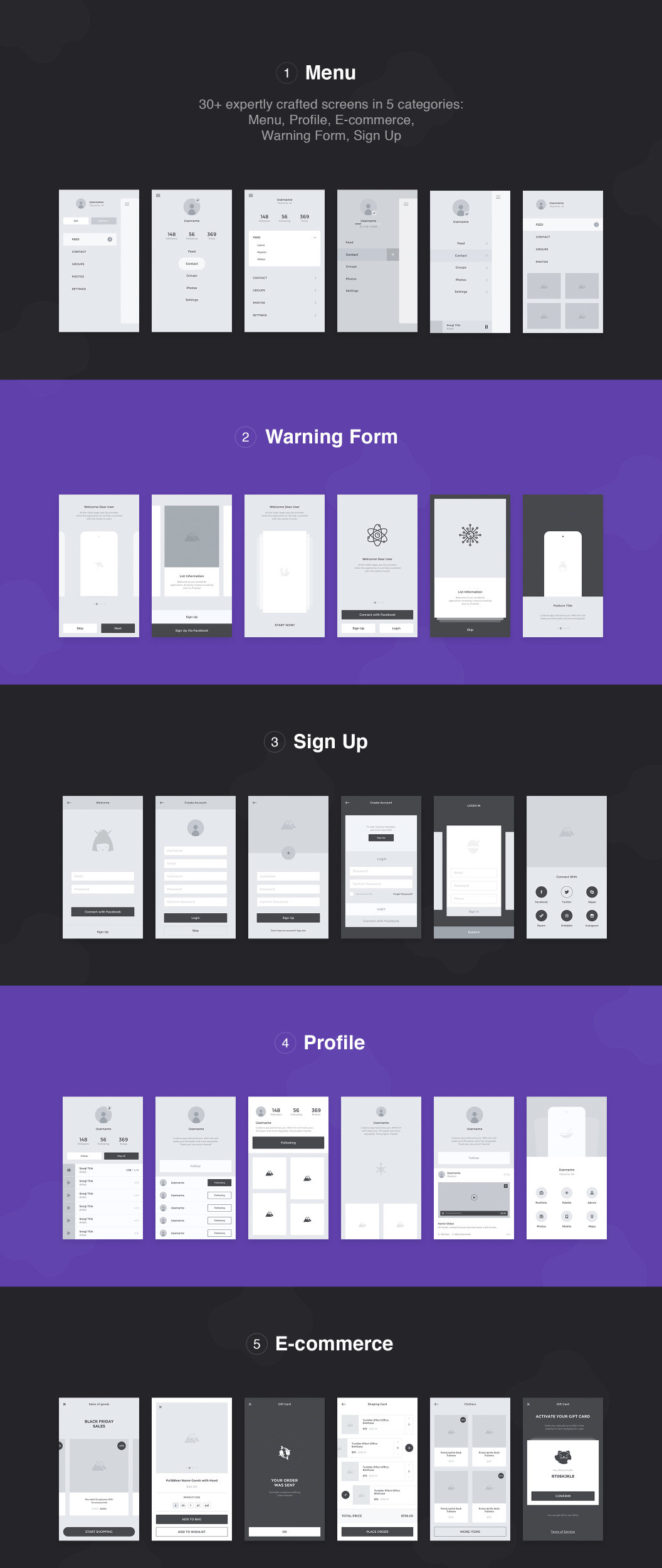 Codama iOS Wireframe Kit