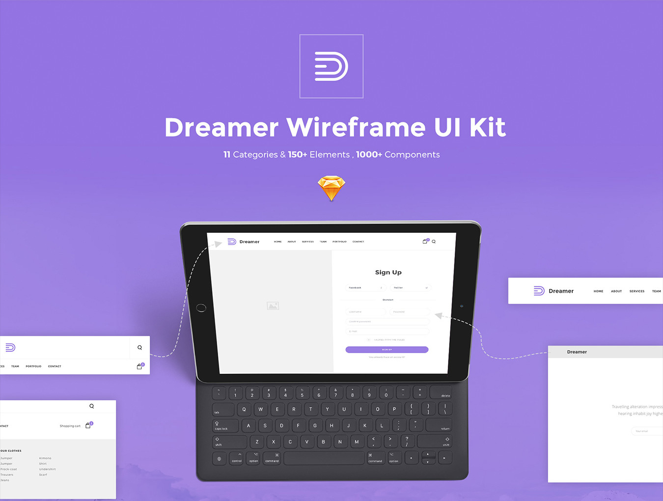 Dreamer Wireframe Kit