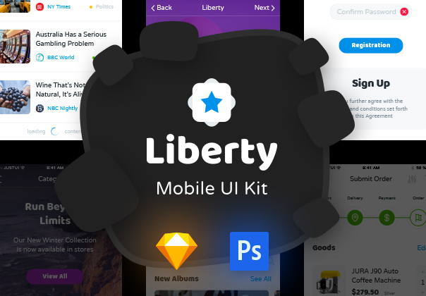 Liberty Mobile UI Kit