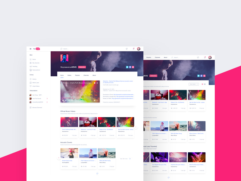 Youtube Redesign Template Vol0