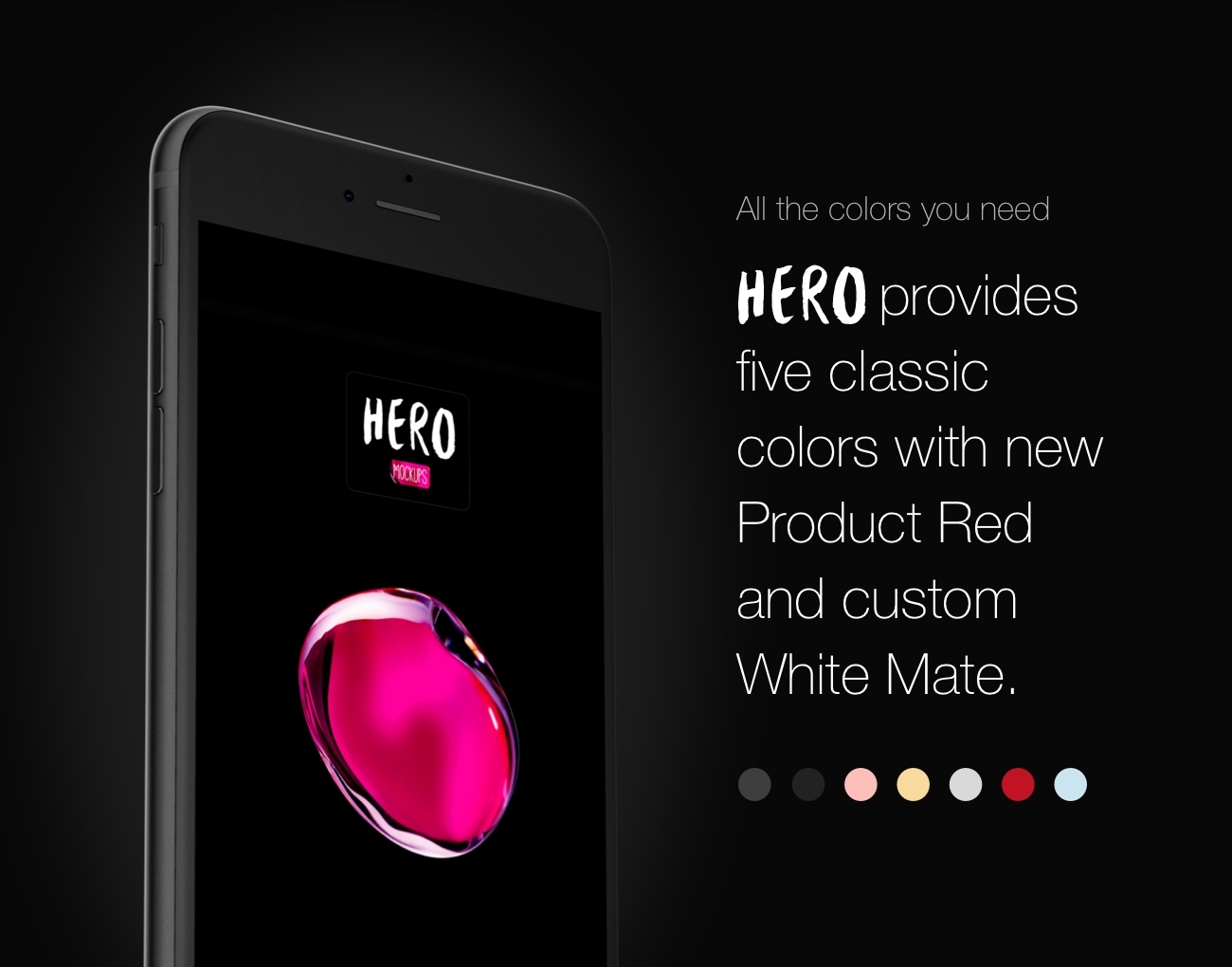 iPhone 7 Plus实体模型贴图样机模板HERO iP