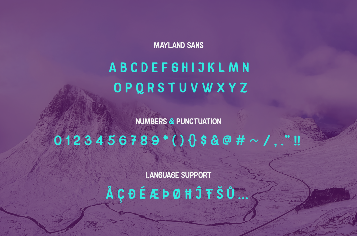 一款圆角英文字体Mayland Typeface Duo