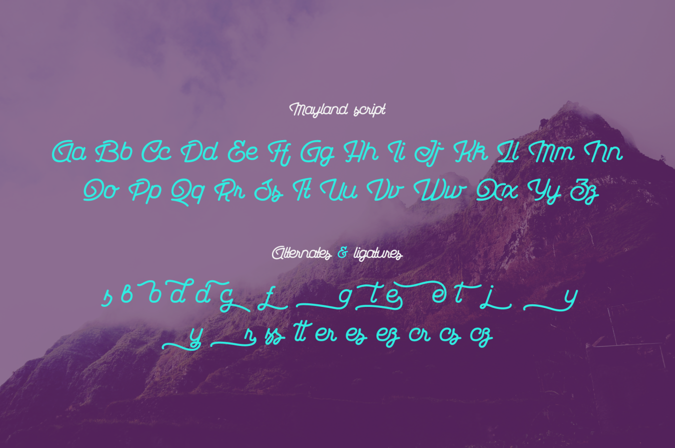 一款圆角英文字体Mayland Typeface Duo