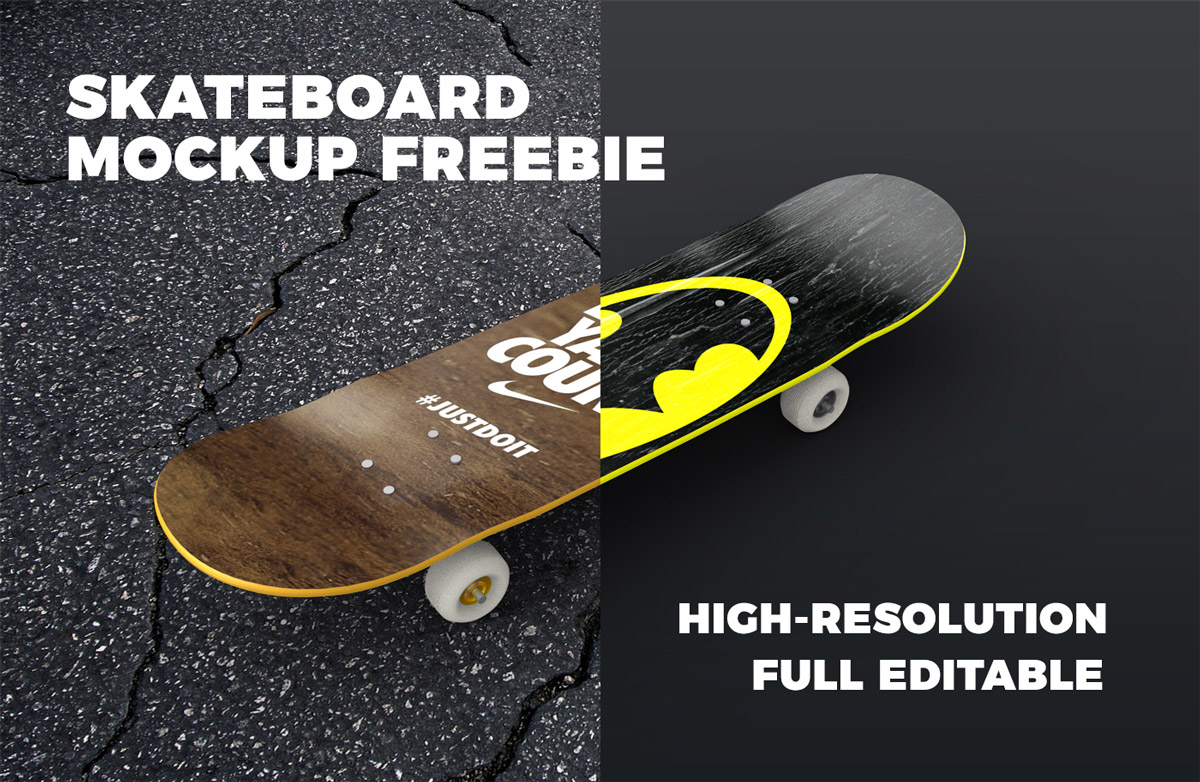 Skateboard Mockup 滑板贴纸设计贴图