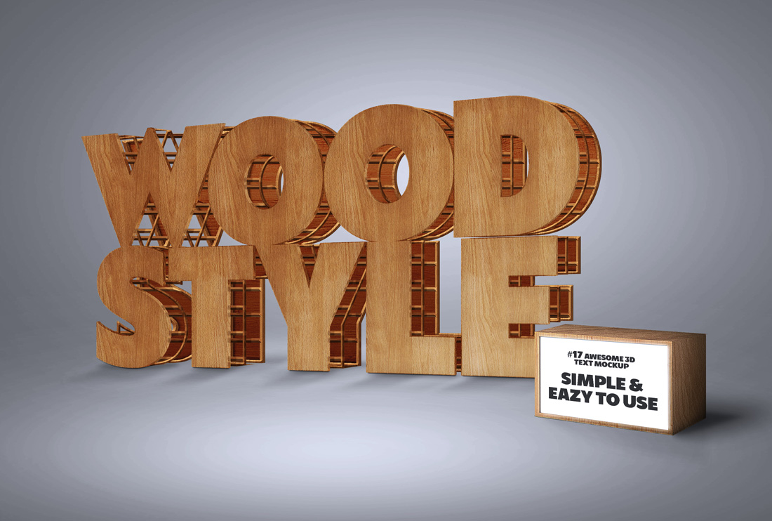 Awesome 3D Text Mockup#17