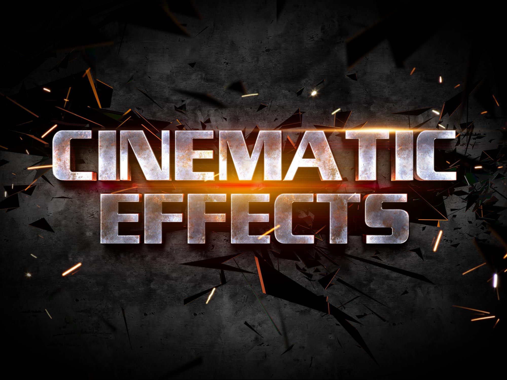 3D Cinematic Title Text Effect