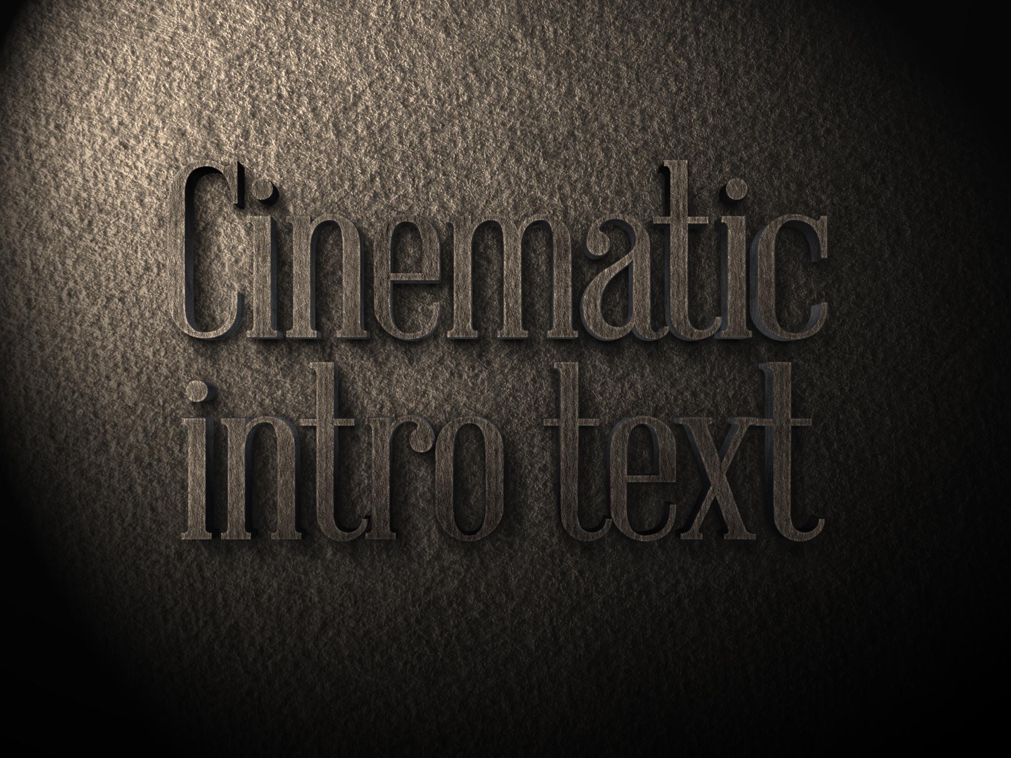 3D Cinematic Title Text Effect