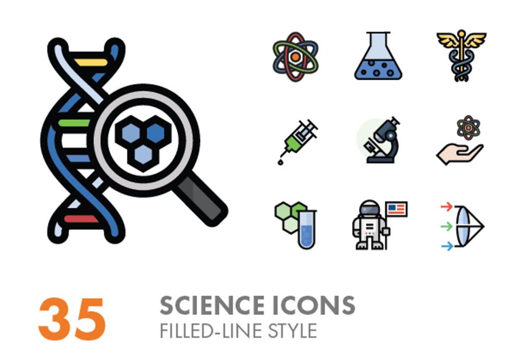 134 Science Icons