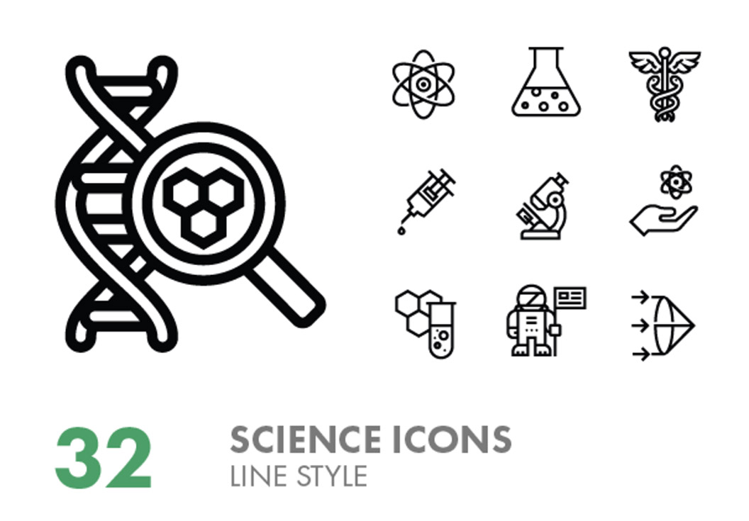 134 Science Icons