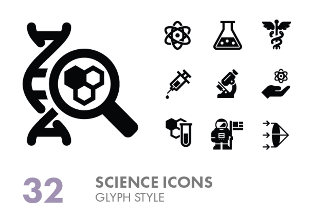 134 Science Icons