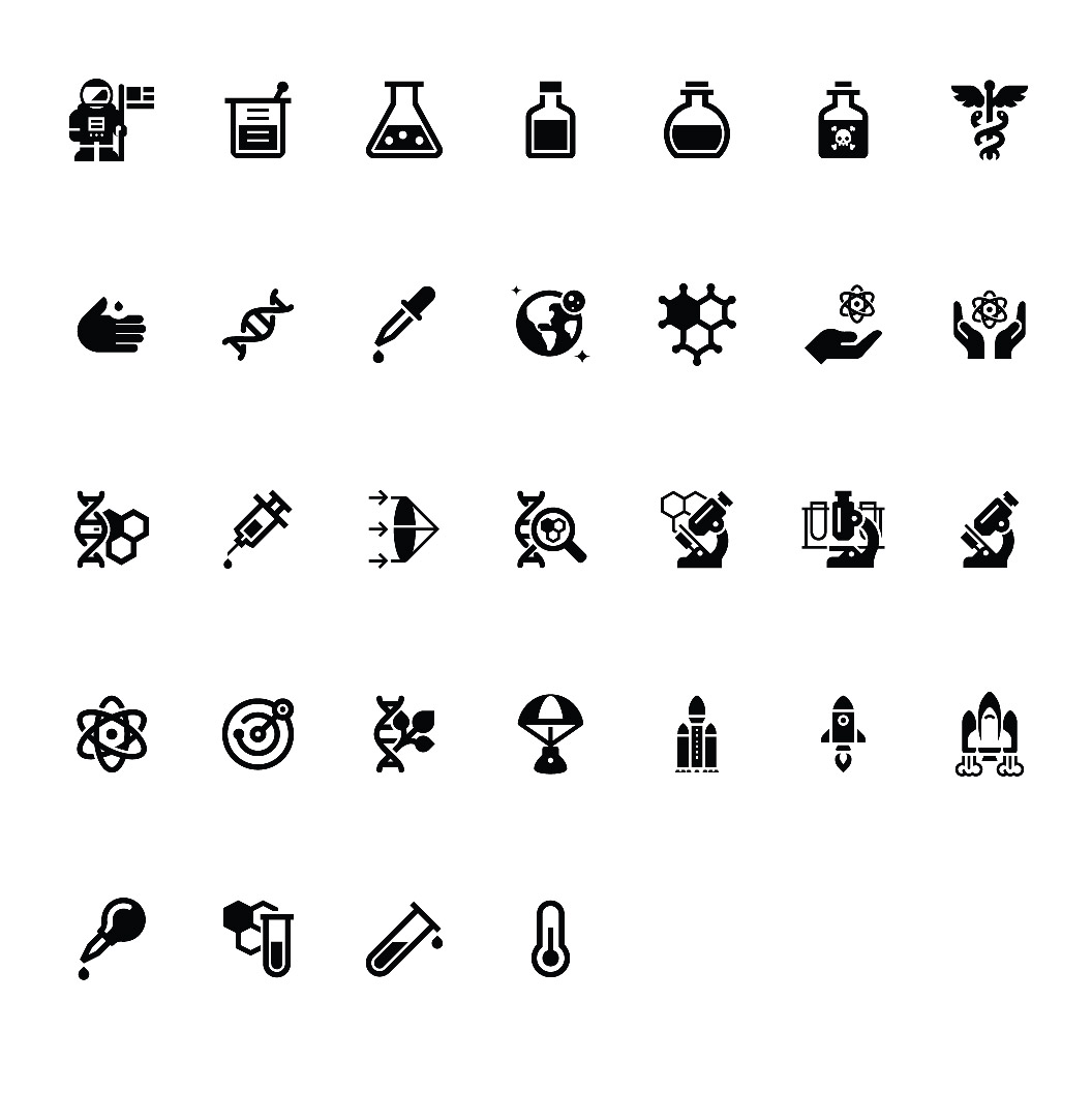 134 Science Icons