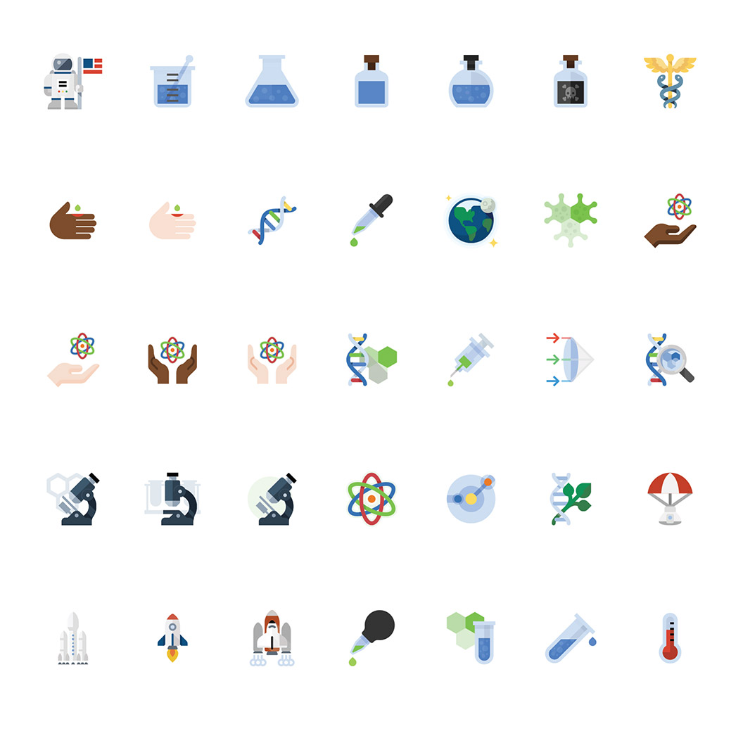 134 Science Icons